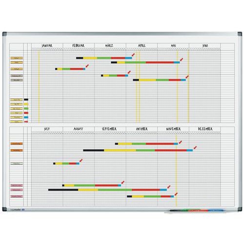 PREMIUM planning annuel 6 mois 90x120cm Acier laqué - Image 3