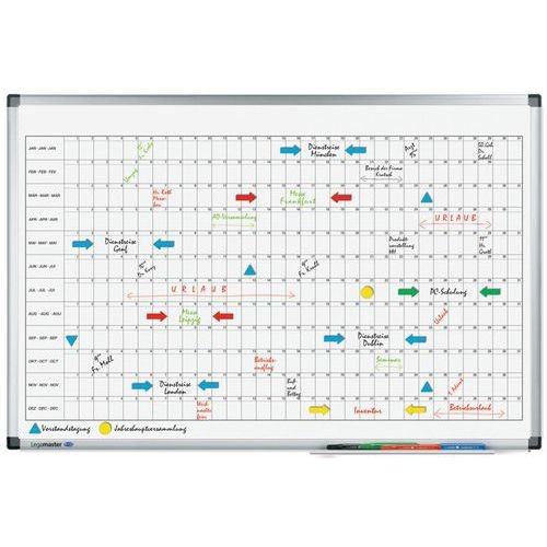 PREMIUM planning annuel horizontal 60x90cm Acier laqué - Image 2