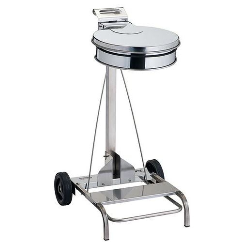 Support sac mobile a pedale inox AISI 304 - Image principale