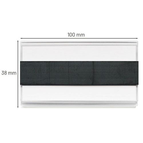 Lot de 100 porte-étiquettes magnétique 38x100 - MANUTAN - Image 2
