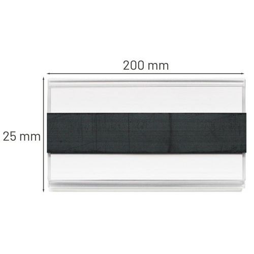 Lot de 50 porte-étiquettes magnétique 25x200 - MANUTAN - Image 2