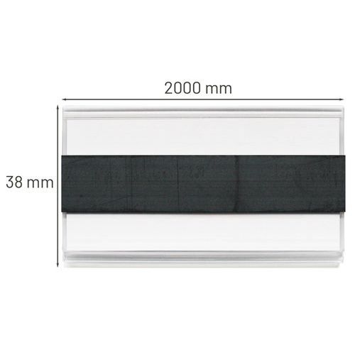 Lot de 10 porte-étiquettes magnet 38x2000mm - MANUTAN - Image 4
