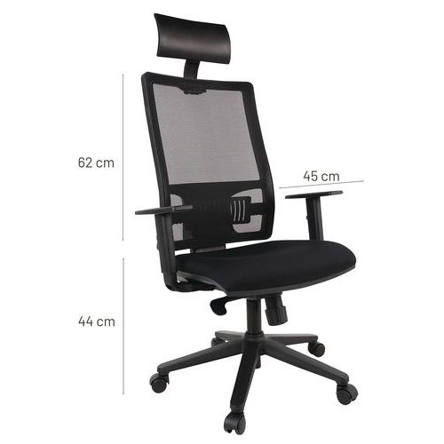 Fauteuil de bureau avec têtière Office - Manutan Expert - Image 4