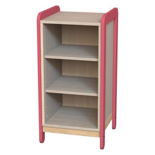 Meuble colonnes + niches Lili 1 colonne/3 cases Ht 98 cm corail - Image principale