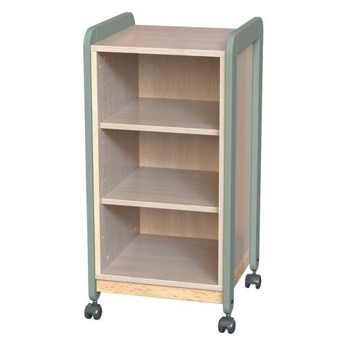 Meuble Lili 1 colonne 3 niches avec roulettes hauteur 98 cm kaki - Image principale
