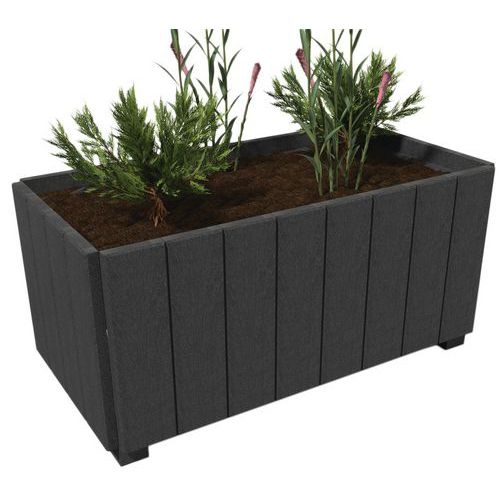 Jardinière Canopée rectangulaire plastique recyclé Espace Urbain - Image principale