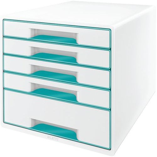 Bloc de classement Leitz WOW, 5 tiroirs Menthe - Image principale