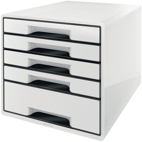 Bloc de classement Leitz Dual, 5 tiroirs Blanc - Image principale