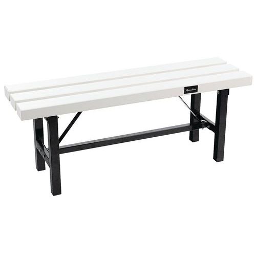 Banc pvc blanc - À monter - Manutan Expert - Image principale