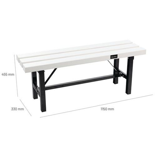 Banc pvc blanc - À monter - Manutan Expert - Image 4