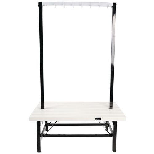 Banc double patère PVC blanc - À monter - Manutan - Image 3
