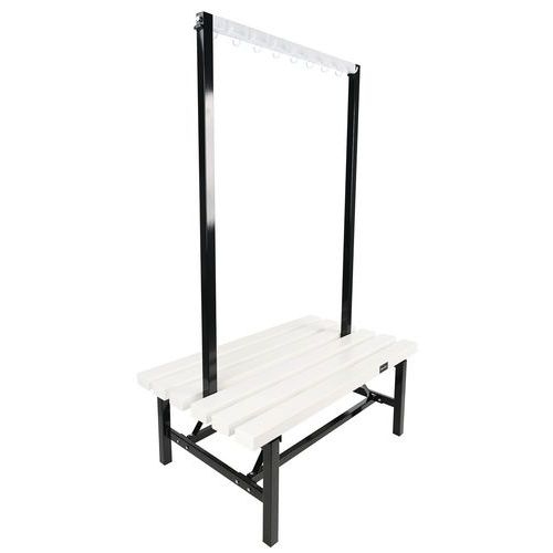 Banc double patère PVC blanc - À monter - Manutan - Image 5
