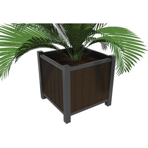 Jardinière Elégance 93 x 91 cm marron - pieds laqués anthracite 7016 - Image principale