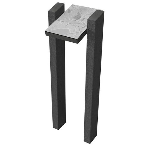 Table d'information 2 pieds hauteur 120 cm - gris - Image principale