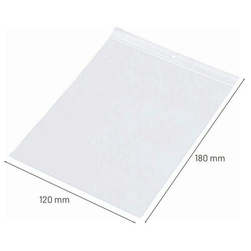 1000 sacs zip neutres épaisseur 60 microns l x H : 120 x 180 mm - Image 3