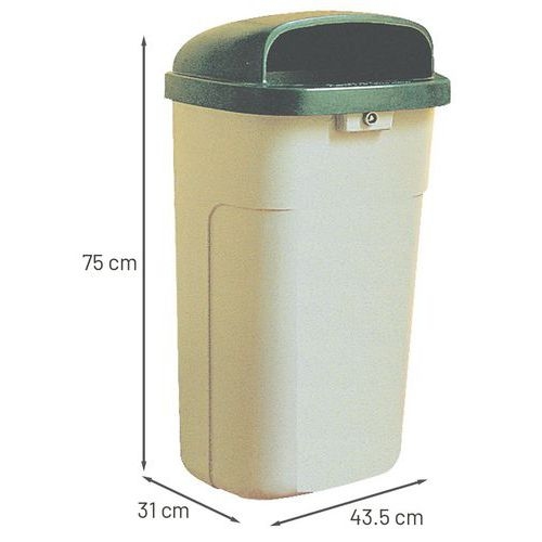 Poubelle classique 50 litres - sans étouffoir - Image 4