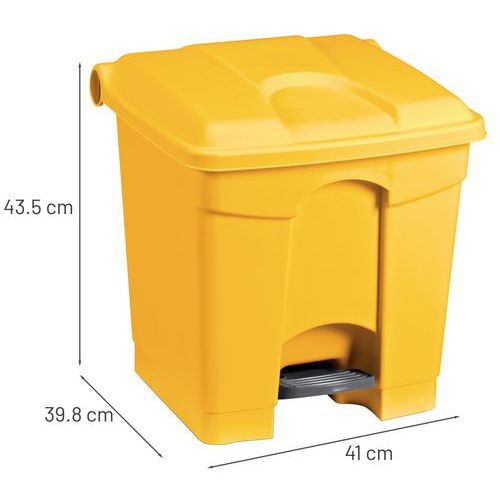 Poubelle plastique agroaliment 30 L jaune - Image 4
