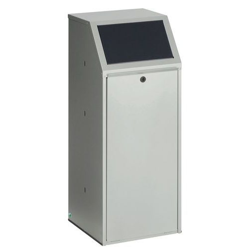 Poubelle de tri sélectif en acier - anthracite 70L - Image principale