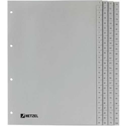 Lot de 6 Intercalaires en plastique, chiffres, A4, 1-52, PP, - Image principale