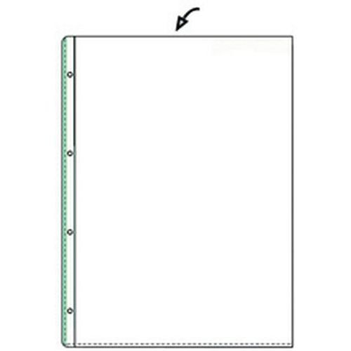 Lot de 100 Pochette perforée Standard, A4, en PVC, grainée - Image principale