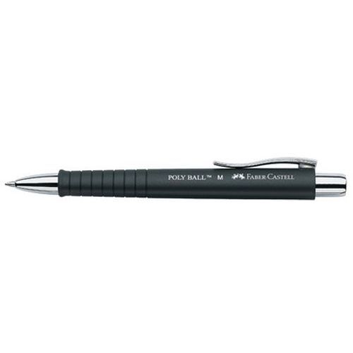 Lot de 6 Stylo à bille rétractable POLY BALL, noir - Image principale