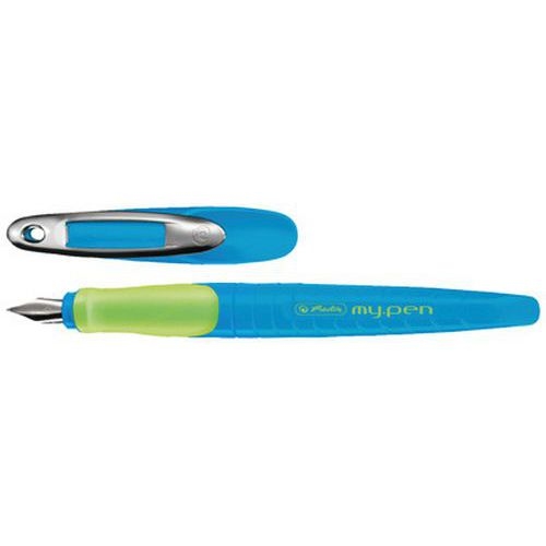 Lot de 6 Stylo plume my.pen, plume: M, bleuclair / vert fluo - Image principale