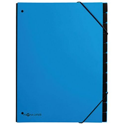 Lot de 6 Classeurs soufflet tendance, A4, 12 compar., bleu ciel - Image principale