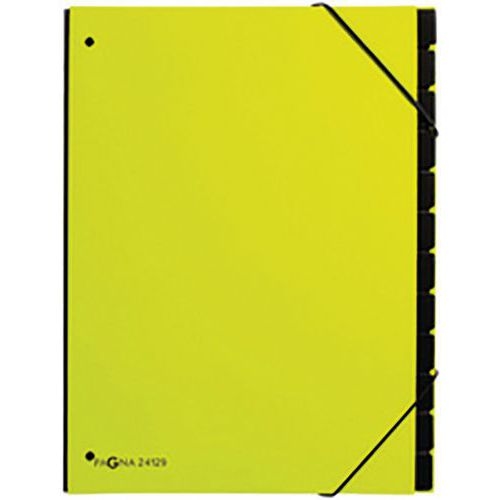 Lot de 6 Classeur à soufflet tendan., A4, 10 comp. vert tilleul - Image principale