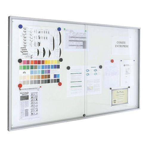 Vitrine fond tôle porte coulissante Millénium Planorga - Image principale