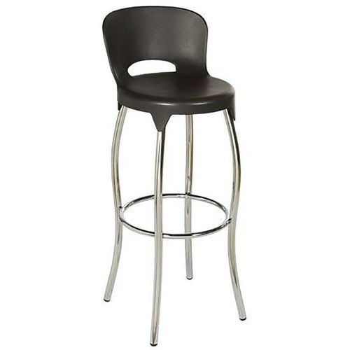 Lot de 2 tabourets hauts anthracite - Image principale