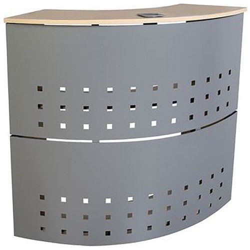 Module accueil Courbe façade métal coloris gris RAL 9006 - Image principale