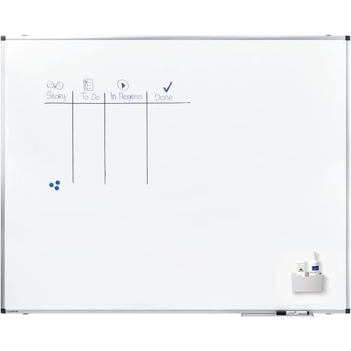 PREMIUM tableau blanc 120x150cm Acier laqué blanc - Image 4