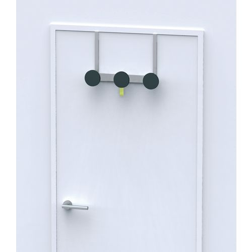 Triple patère de porte CROCH acier ABS + 1 crochet - Image 2