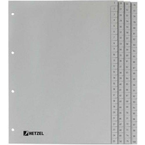 Intercalaires numériques en plastique, 1-100, A4 - Image principale