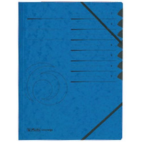 Lot de 6 Trieur easyorga, A4, carton, 7 compartiments, bleu - Image principale