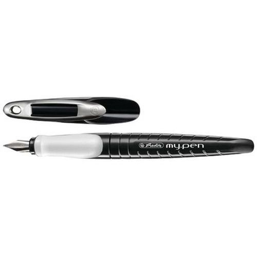Lot de 6 Stylo plume my.pen, plume: L, noir / blanc - Image principale
