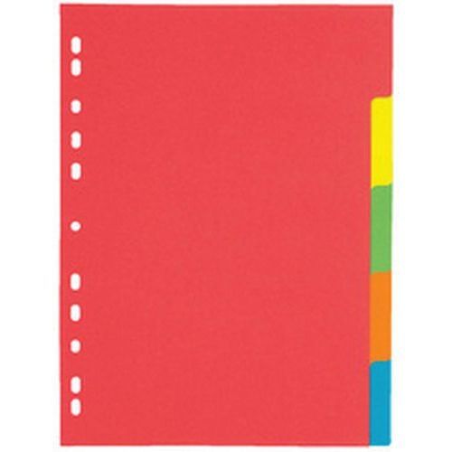Set de 12 Intercalaire carton, A4, 5 touches, 5 couleurs - Image principale