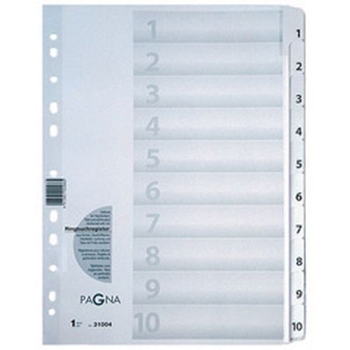 Lot de 6 Intercalaire en carton chiffres 1 - 10, A4, 10 touches - Image principale