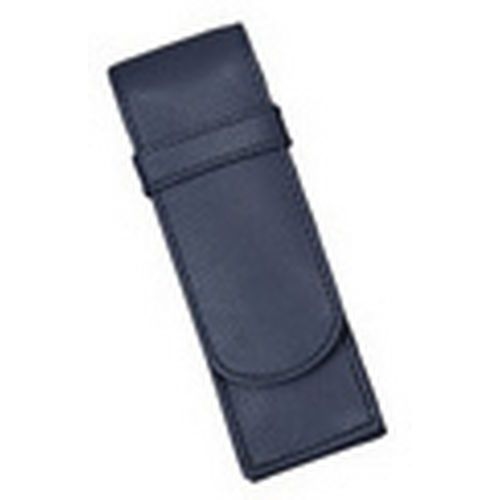 Lot de 6 Etui pour stylos, pour 2 stylos, cuir, bleu - Image principale