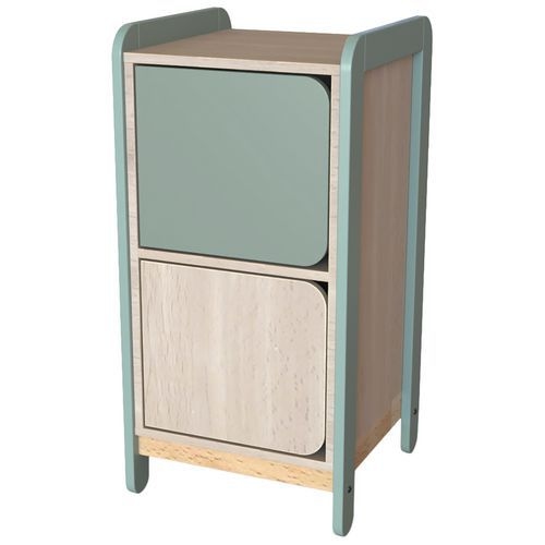 Meuble colonnes + portes Lili 1 col/2 portes Ht 98 cm kaki - Image principale
