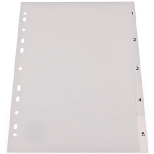 Lot de 12 Intercalaires en plastique, numériques, A4 - Image principale