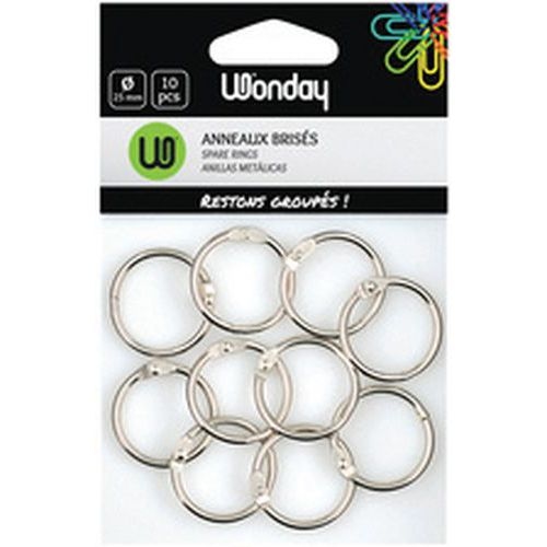 Lot de 120 Anneaux brisés, diamètre intérieur: 30 mm, en métal - Image principale