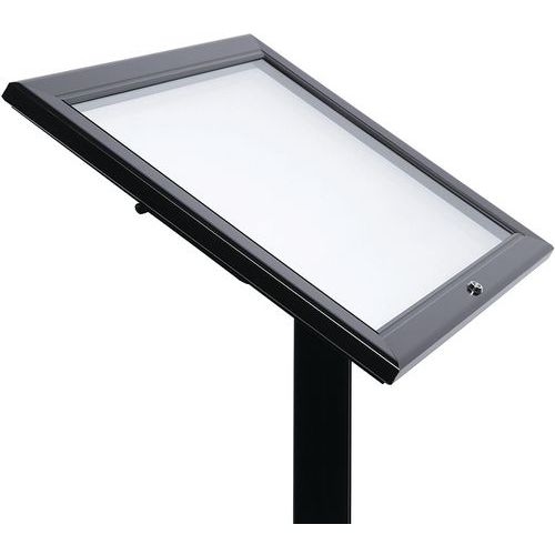 Porte-menu noir incliné LED - Image 2