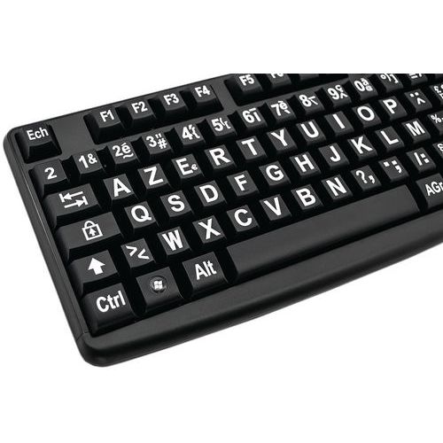 Clavier confort visuel écriture blanche touches noires - Geemarc - Image 2