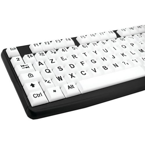 Clavier confort visuel écriture noire touches blanches  - Geemarc - Image 3