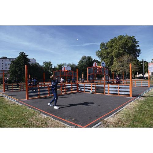 Espace multisports Pitch'One R9XL à 9 aires - 32 x 29,80 m - peint - Image 5