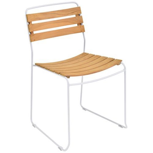 Chaise teck Surprising Blanc coton - Image principale