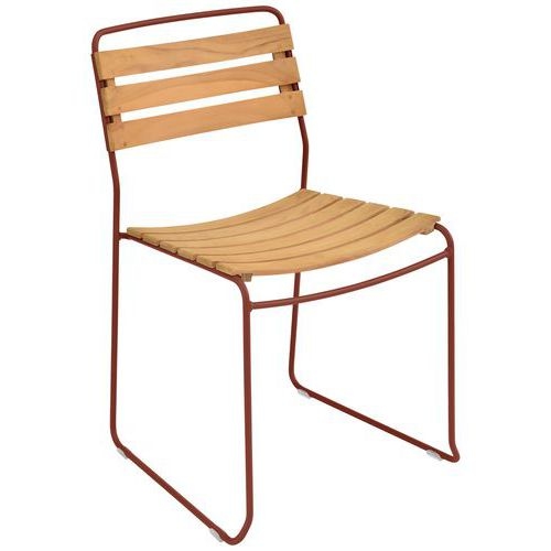Chaise teck Surprising Ocre rouge - Image principale