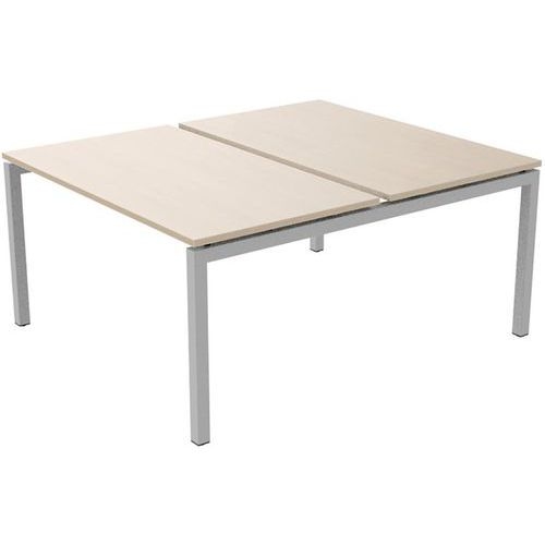 Bureau droit Bench 2 places Inesa Chêne 140 cm - Image principale