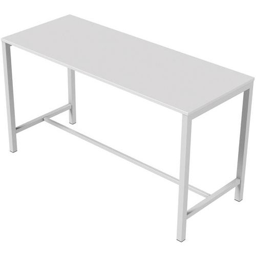 Table de réunion haute Jona Plateau Blanc Long  : 200 cm - Image principale